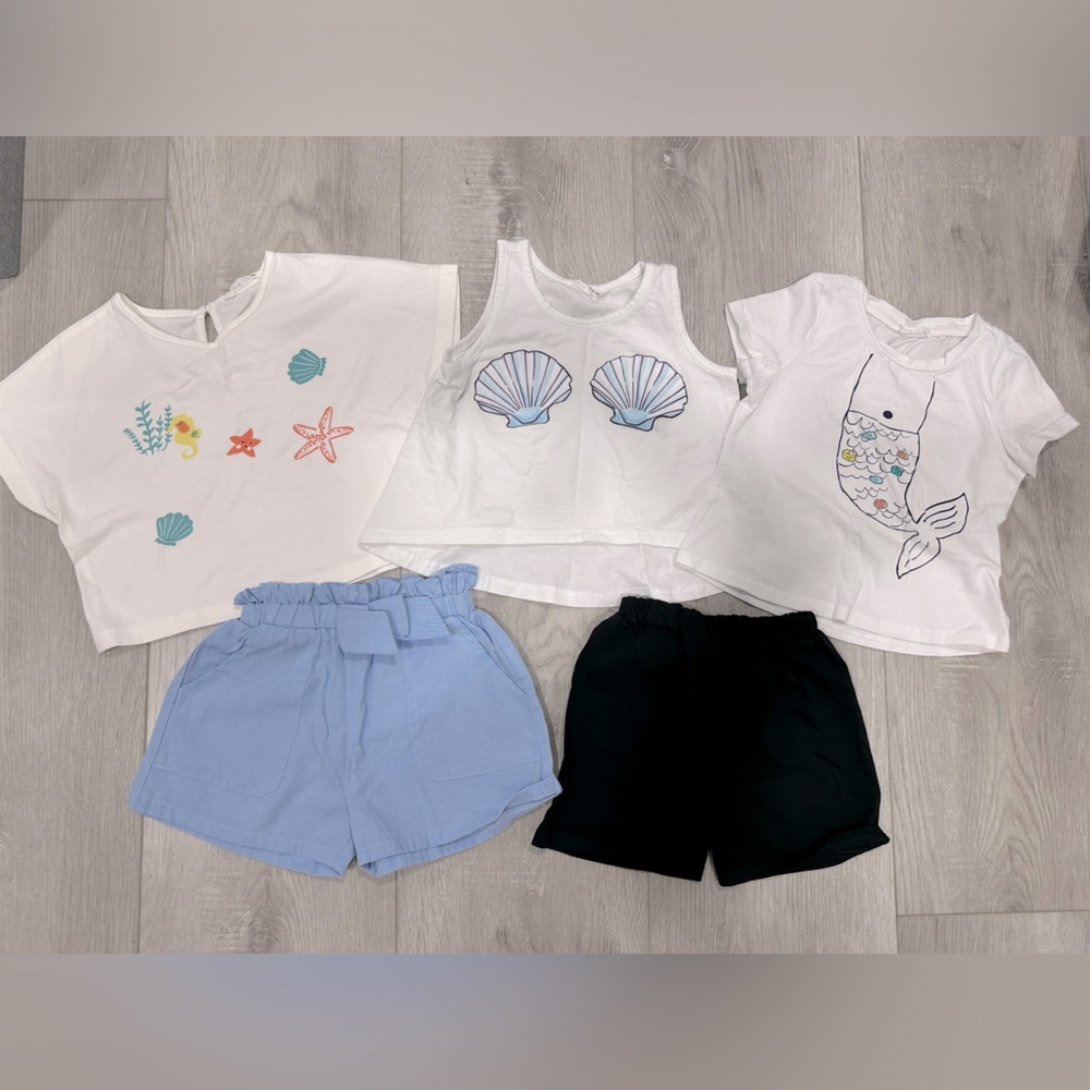 Cotton shorts and top set bundle